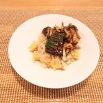 ビストロアム - ランチコース 3888円 の栗御飯の牛頬肉の赤ワイン煮のせ