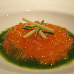 いくらのスモークの冷製