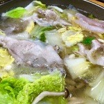海鮮茶屋 - 金目鯛のしゃぶしゃぶの後に豚しゃぶ。