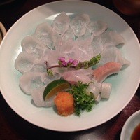 土佐料理 祢保希 新宿店 - クエ薄造り。