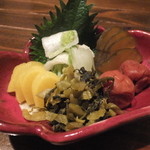 居酒屋がんこ - 漬物の盛り合せ