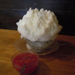 イチゴミルク(自家製つぶつぶイチゴシロップ)７３０円♪２０１５年７月