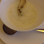 口取 まいたけのムース♤泡美味しい 
          ゆりねや銀杏も入り茶碗蒸仕立