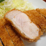 とんかつ燕楽 - ロースかつ（断面）