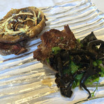 ウシマル - 牛フィレ 柳松茸、牛タン煮込み トランペット茸