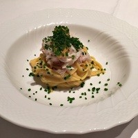 プリンチピオ - 冷製タリオリーニ 噴火湾の毛蟹 カルボナーラ