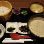 ご飯ととろろ とろ麦 - 