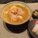 和食 春名 - しめの、白身魚のごま茶漬け