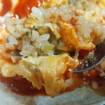 味のさつま - たまご下面はちゃんと火が通ってて上はトロトロ。