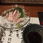 Wine&Bistro SUIREN - 古白鶏のとりわさを前菜に。