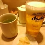 つきじ千鮨 - □中生ビール　480円(外税)□　サイズは少し小さめかなぁ～?