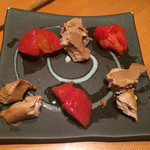 まんてん鮨 - チェリートマトとマグロ