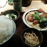 夢とり - 唐揚げ定食(甘ダレ) ご飯大盛り