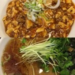 林華苑 - 今日は醤油ラーメンな気分だったので久しぶりの此方へ
            醤油ラーメンだけにすればいいのに
            麻婆丼のセットにしちゃった（笑）
            麻婆豆腐は、山椒がピリッと効いていて辛味で食欲倍増です。ラーメンは、東京醤油を思わせるスッキリしたお味
            これで1000円なら納得です。
            割引クーポンを持ってるので950円でした。
            ご馳走様でした。