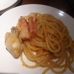 クオーコ タカハシ - カキとベーコンのクリームパスタ(自分用)