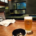 雑魚屋 - ビール　＆　突き出し