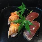 陸女鮨 - 鮪の漬けと赤貝
