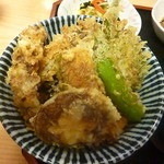 そば処 十間坂 - しゃこ天丼セット 2015.11月