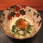 日本料理 TAKEMOTO - 京三つ葉、ズワイガニ、とんぶり