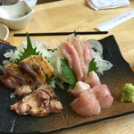 川栄 - 鶏タタキと刺身