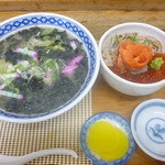 朝市食堂 - 岩のりラーメンと花丼 2015.11月