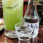 いなせ寿司 - 緑茶割り＆冷酒