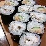 いなせ寿司 - 〆の巻物は山ワサビ＆穴子山芋巻