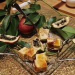 レストラン タケウチ - デセール　むべ　薩摩芋プリン