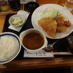 とんぼ - 牡蠣・アジフライ定食
