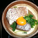 名古屋 浅田 - 温鉢　湯鯛・焼こんにゃく・三つ葉・雲丹たれ