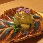 日本料理 晴山 - 椀物　しめじと銀杏の真薯