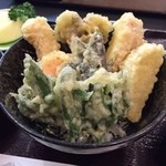 村の駅　アルプスの郷 - 山菜塩天丼