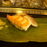 延喜寿し - 上にぎり（海老、鯖）