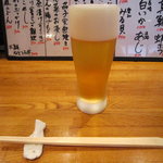 Sakana Kobayashi - 生ビール（サッポロ黒ラベル）400ml　650円