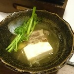 割烹 山さき - 鍋：近江牛テールと豆腐②