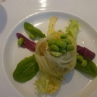 レストラン アラジン - ホタテ貝とセップ茸のチリメンキャベツ包み
