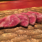 にくの匠 三芳 - 2015/11_神戸牛 川岸牧場のイチボのたたき