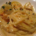 Primo piatto～北海道生ウニと有機きたあかりのクリームソーススパゲッティ（ハーフポーション）