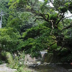 茅乃舎 - 店の前を流れる川