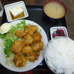 久美食堂 - １１/21鶏のから揚げ定食８５０円