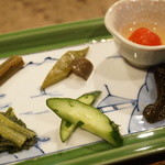 柳家 - 箸休めのお漬け物
      （2015/8）