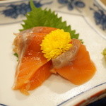 柳家 - あまご（サツキマス）のお造り（2015/8）