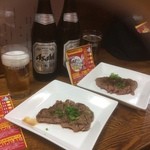 蒼天 - お肉〜  ガーリックソースとオニオンソース