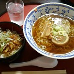 和処 千 - 千senイチオシセット(中華そば＋豚辛丼＋ドリンク) ￥800