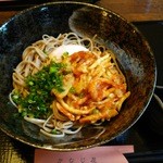 かなじ屋 - かき揚げ温玉蕎麦