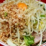 赤ひげラーメン - 780円『まぜそば』(無料：野菜多め ニンニク増しマシ)最新2015年11月吉日