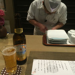 佳肴　あさひ山 - ノンアルビールと板長の景色！