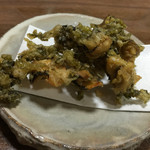 吾妻 - サザエとアオサのかき揚げ