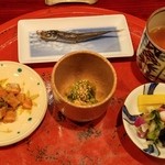 草喰 なかひがし - とめざし・ブロッコリーとカリフラワー・香の物など