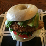 はなとね - 車麩のベーグルサンド：現地のみでしか食べれません！